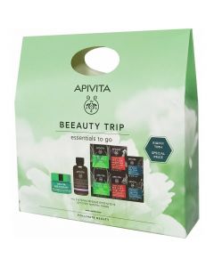 Apivita Promo Beeauty Trip Bee Radiant Κρέμα-Gel Ελαφριάς Υφής, 15ml, Αφρός Καθαρισμού, 75ml & Μάσκες Προσώπου & Ματιών