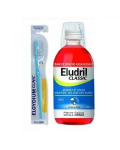 Eludril Classic Mouthwash, 500ml & Elgydium Clinic 15/100 Οδοντόβουρτσα Πολύ Μαλακή, 1τμχ