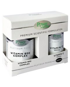 Power of Nature Πακέτο Premium Scientific Formula Vitamin B50 Complex, 30caps & Δώρο Vitamin C, 1000mg, 20caps