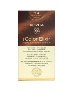 Apivita My Color Elixir Promo Μόνιμη Βαφή Μαλλιών Νο 8.4 Ξανθό Ανοιχτό Χάλκινο -20%, 1τμχ