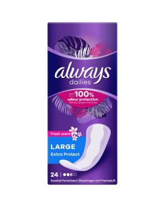 Always Dailies Extra Protect Fresh Scent Large Σερβιετάκια, 24τμχ