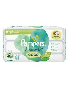 Pampers Harmonie Coco Baby Wipes, 3x42τμχ