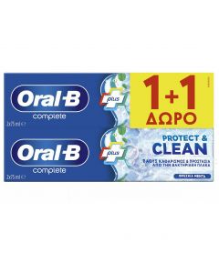 Oral-B Complete Plus Protect & Clean Οδοντόκρεμα κατά της Πλάκας, 2x75ml