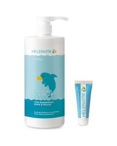 Helenvita Baby All Over Cleanser, 1lt & ΔΩΡΟ Intensive Hand Cream, 25ml