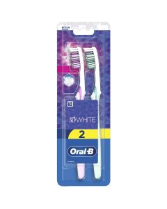 Oral-B 3D White Duo Medium Toothbrush, 2τμχ
