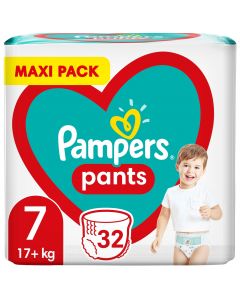 Pampers Pants Πάνες Βρακάκι No. 7 για 17+kg, 32τμχ