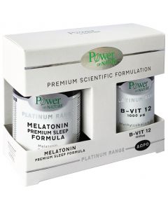 Power of Nature Platinum Range Promo Melatonin Premium Sleep Formula, 30caps & Δώρο B-Vit 12 1000μg, 20tabs