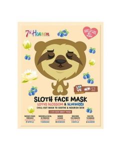 MJ Sloth Face Sheet Mask Lotus Blossom & Blueberry, 1τμχ
