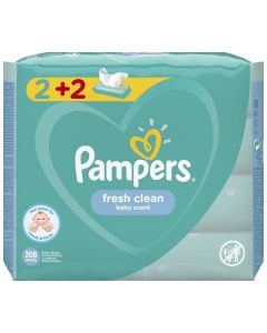 Pampers Fresh Clean Wipes, 4x52