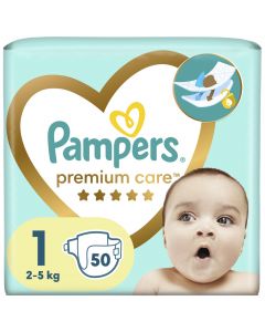 Pampers Premium Care Πάνες με Αυτοκόλλητο No. 1 για 2-5kg, 50τμχ
