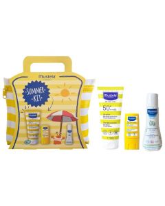 Mustela Summer Kit με Sun Body & Face Lotion SPF50+ & 100ml, Family Sun Stick SPF50, 9ml & Βρεφικό Νερό Καθαρισμού Χωρίς Ξέβγαλμα, 50ml