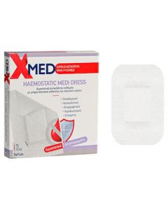 Medisei X-Med Haemostatic Medi Dress 5x7cm 5τμχ - Aιμοστατικά Aυτοκόλλητα