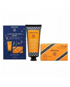 Apivita Promo A Kiss On The Hand Honey Moisturizing Cream 50ml & Natural Soap 125g