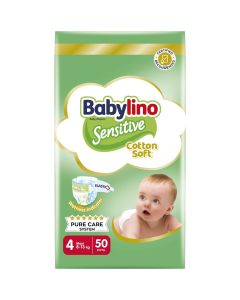 Babylino Sensitive Cotton Soft Value Pack Maxi Νο4 (8-13kg), 50 Τεμάχια