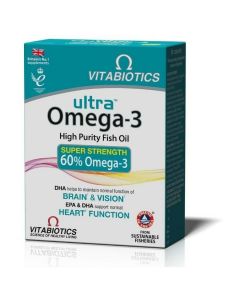 Vitabiotics Ultra Omega 3 High Purity Fish Oil, 60caps