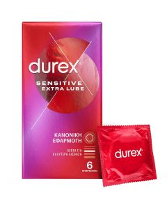 Durex Sensitive Extra Lube Condoms, 6τμχ