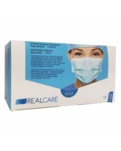 Real Care Ιατρικές Μάσκες Προσώπου Μιας Χρήσης Tύπου II, 50τεμ
