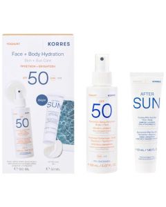 Korres Face & Body Hydration Set, Σετ Αντηλιακής Φροντίδας με Αντηλιακό Γαλάκτωμα Σώματος & Προσώπου, 150ml & Δώρο Δροσιστικό After-Sun Gel Προσώπου & Σώματος, 50ml