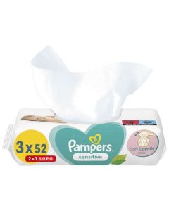 Pampers Sensitive Baby Wipes 2+1, 156τμχ