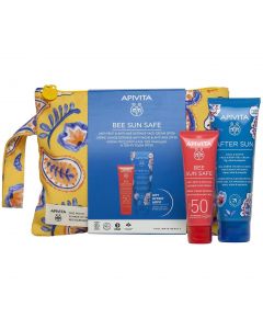 Apivita Promo Bee Sun Safe Anti-Spot & Anti-Age Defence Face Cream Spf50, 50ml & Δώρο After Sun Cool & Sooth Gel-Cream Travel Size, 100ml & Νεσεσέρ, 1Τμχ