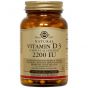 Solgar Vitamin D3 (Cholecalciferol) 2200IU, 100vegan caps