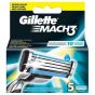 Gillette Mach 3 Ανταλλακτικά Ξυριστικής Μηχανής, 5 τεμάχια
