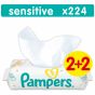Pampers Sensitive Wipes Μωρομάντηλα για την Αλλαγή Πάνας, 2+2 ΔΩΡΟ, 4 x 56 τεμάχια