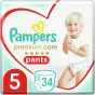 Pampers Premium Care Pants Πάνες Jumbo Pack No.5 (12-17kg), 34τμχ