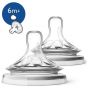 Philips Avent Θηλή Μαλακών Τροφών Natural 6m+, 2τμχ