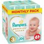 Pampers Monthly Pack Premium Care No3 (6-10 Kg), 204τμχ