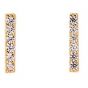Medisei Dalee Crystals Bar Yellow Gold Plated, 2τμχ