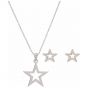 Medisei Dalee Set Star Necklace and Earrings Stainless Steel, 3τμχ