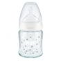Nuk First Choice Glass Baby Bottle with Silicone Nipple (10.747.117) 0-6m, 120ml