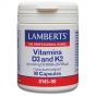 Lamberts Vitamins D3 2000iu & K2 90μg, 90caps