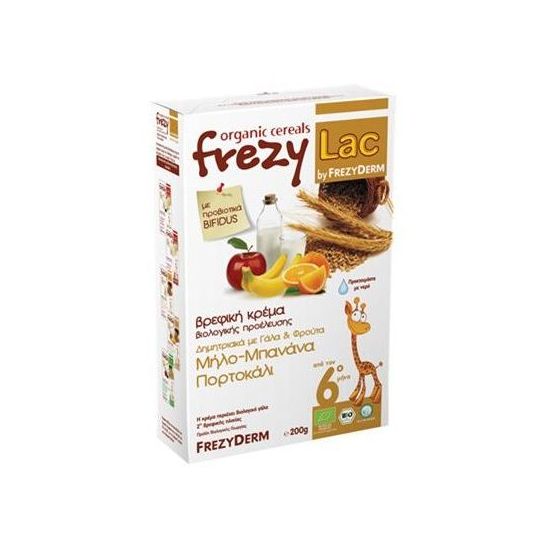 Frezyderm Frezylac Bio Cereal Δημητριακά-Γαλα-Φρουτα 200gr