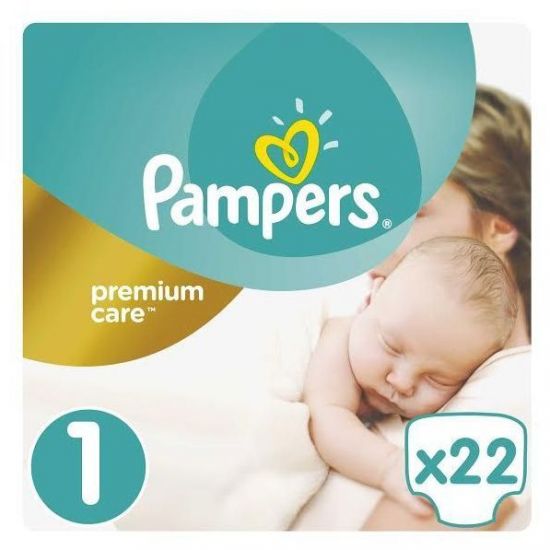 Pampers Premium Care Carry Pack No.1 (Newborn) 2-5 kg Βρεφικές Πάνες, 22τμχ