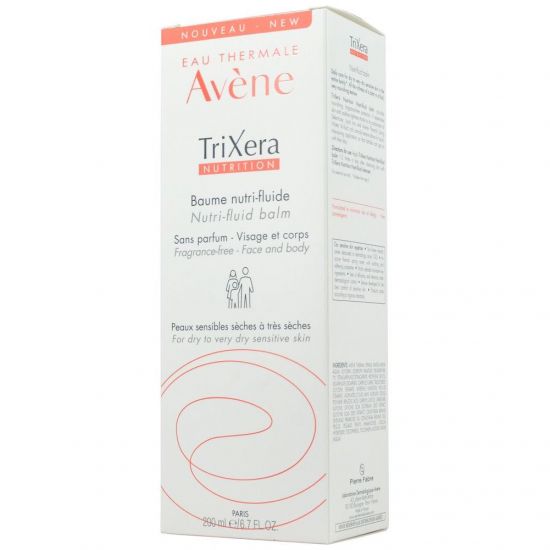 Avene Trixera Nutrition Nutri-Fluid Balm Fragrance Free Dry/Very Dry Sensitive Skin Tube, 200ml