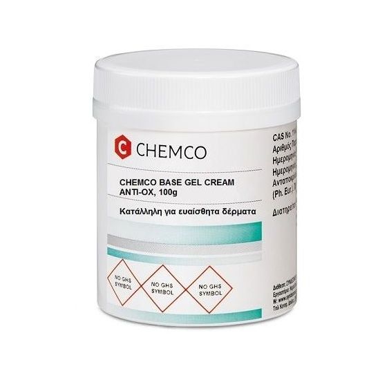 Chemco Base Gel Gream Anti-Ox Βάση Κατάλληλη για Όλους τους Τύπους Δέρματος, 100gr