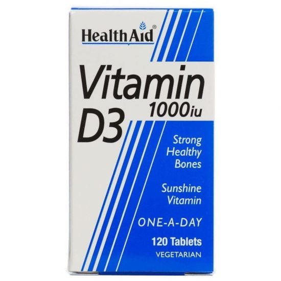 Health Aid Vitamin D3 1000 i.u. Συμπλήρωμα Βιταμίνης D3, 120 tabs