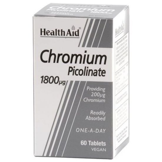 Health Aid CHROMIUM Picolinate 1800 mg, 60tabs