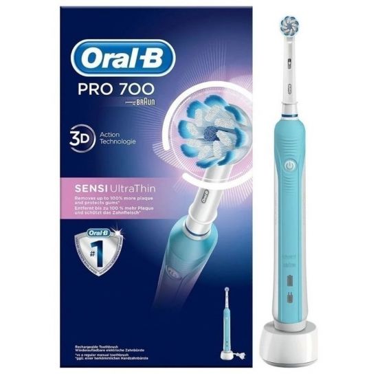 Oral-B PRO 700 3D Sensi Ultrathin Επαναφορτιζόμενη Ηλεκτρική Οδοντόβουρτσα