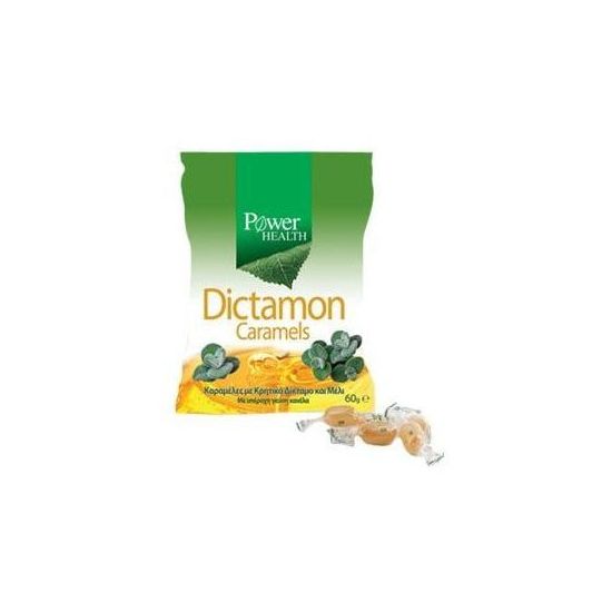 Power Health Dictamon Caramels, Καραμέλες για το Βήχα από Κρητικό Δίκταμο & Μέλι, 60gr