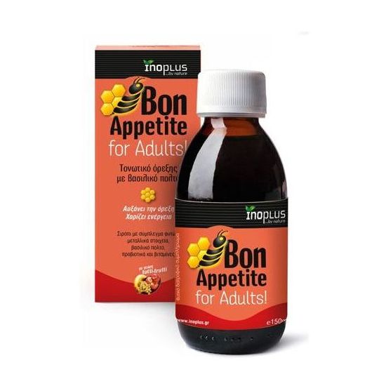 Inoplus Bon Appetite for Adults, Τονωτικό Σιρόπι Όρεξης με Βασιλικό Πολτό, 150ml