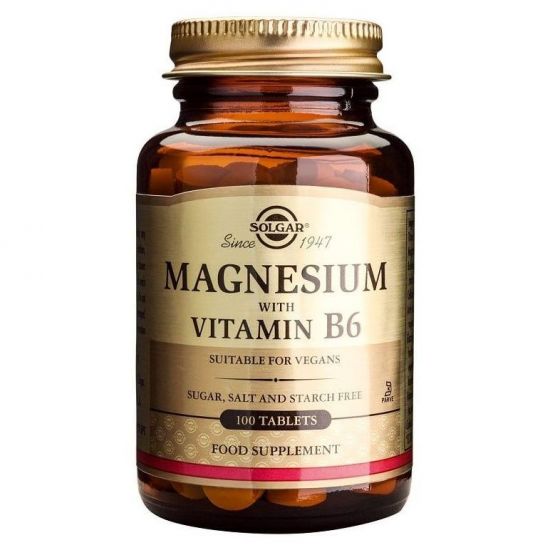 Solgar Magnesium with Vitamin B6, 100tabs