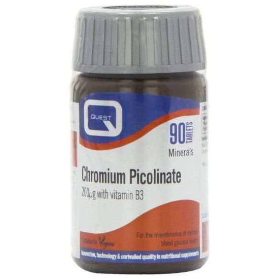 Quest Chromium Picolinate με Vitamin B3, 90tabs
