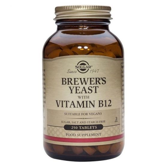 Solgar Brewer’s Yeast with Vitamin B-12, 250tabs