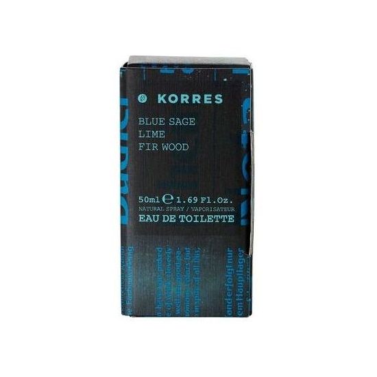 Korres Eau de Toilette Blue Sage, Lime & Fir Wood, Ανδρικό Άρωμα, 50ml