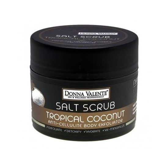 Donna Valente Salt Scrub Tropical Coconut Body Exfoliator, 250gr