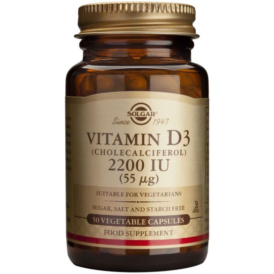 Solgar Vitamin D3 2200 IU / 55μg, 50caps