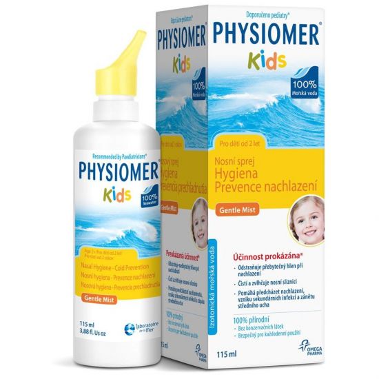 Physiomer Kids Ρινικό Σπρέι με 100% Θαλασσινό Νερό Κατάλληλο για Παιδιά από 2 ετών, 115ml